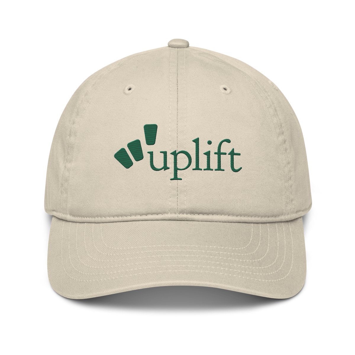uplift baseball cap - cream / emerald