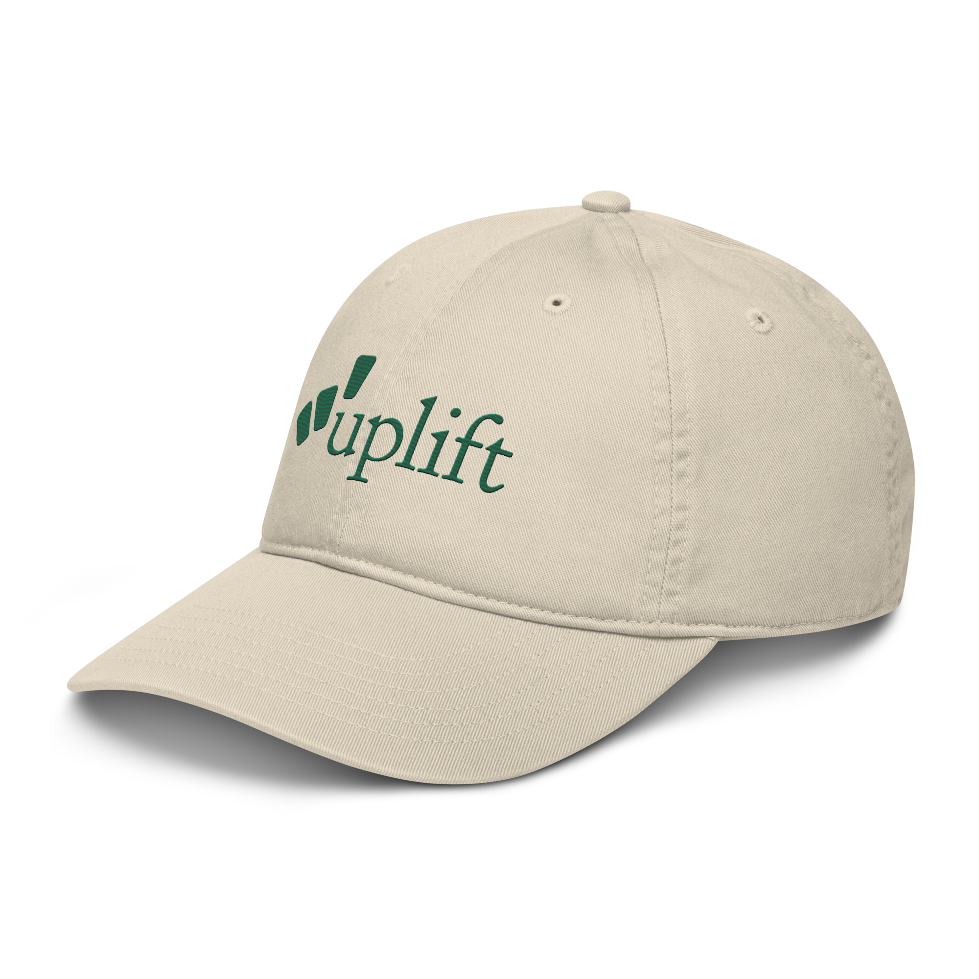 uplift baseball cap - cream / emerald