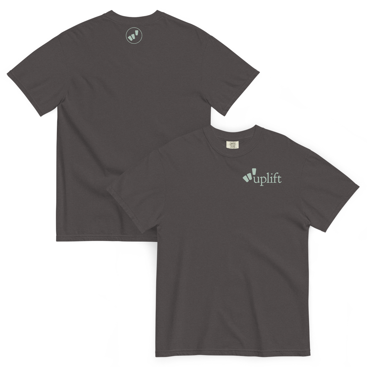 uplift classic t-shirt - charcoal / sage