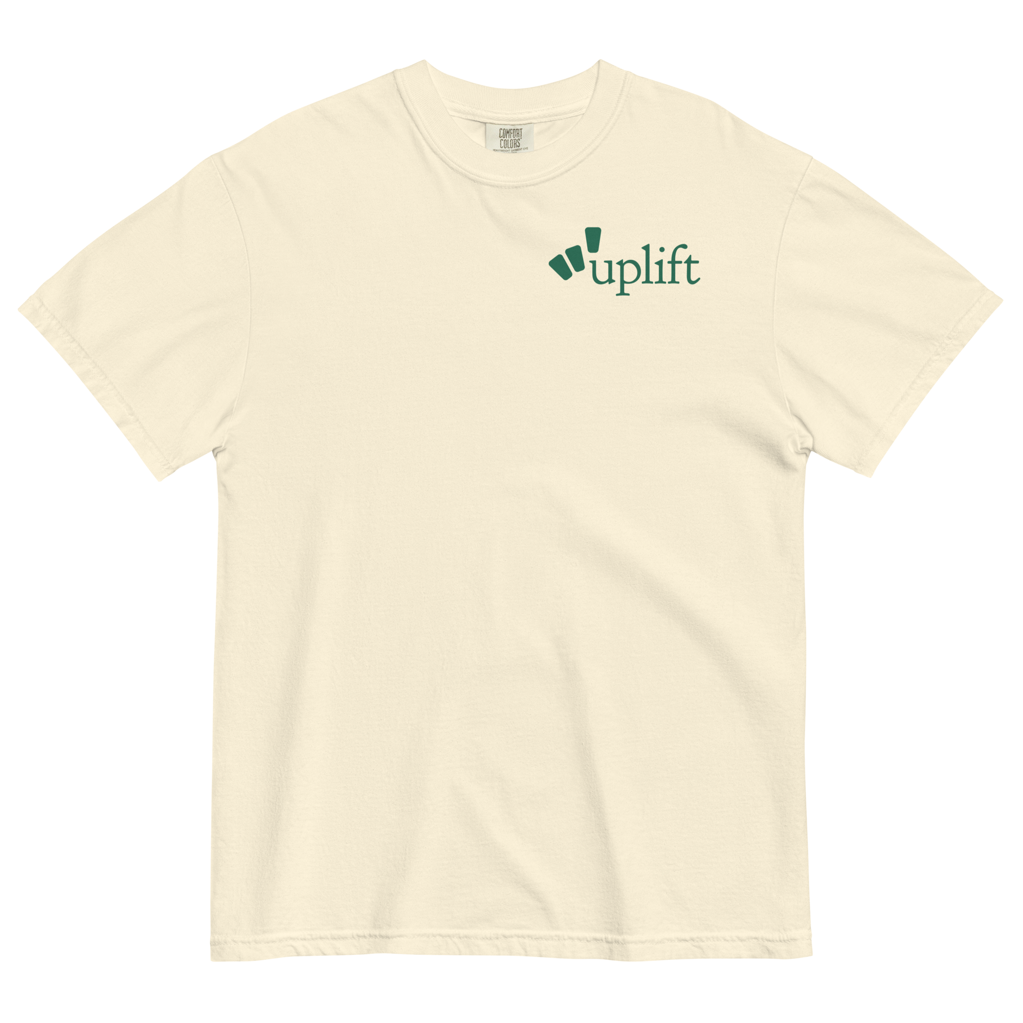 uplift classic t-shirt - sand / emerald