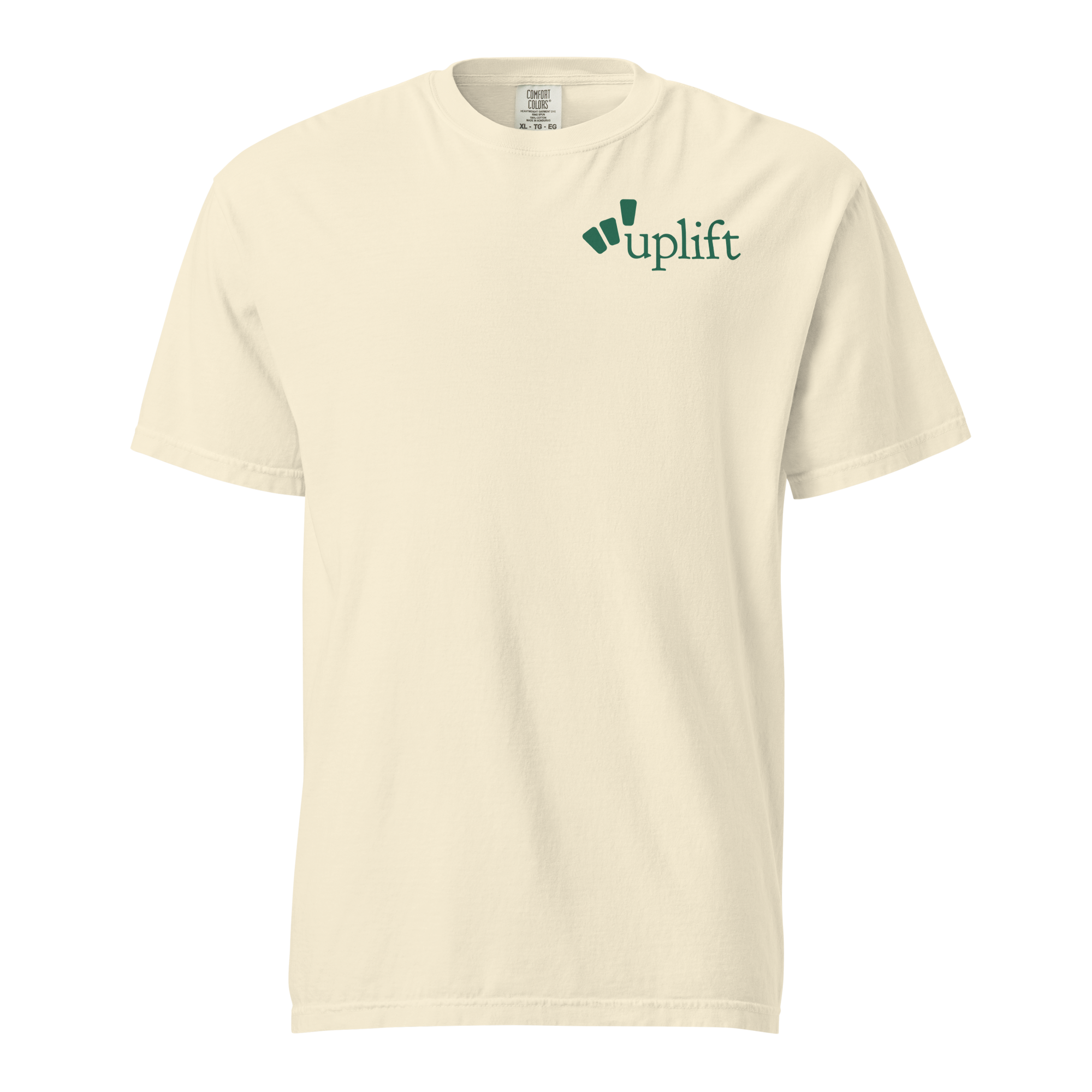 uplift classic t-shirt - sand / emerald